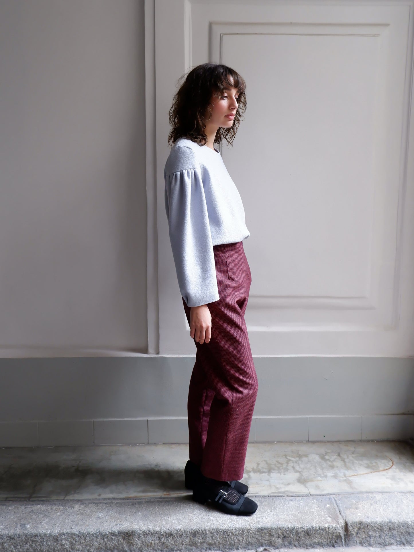CHLOÉ RED CKECK PANTS