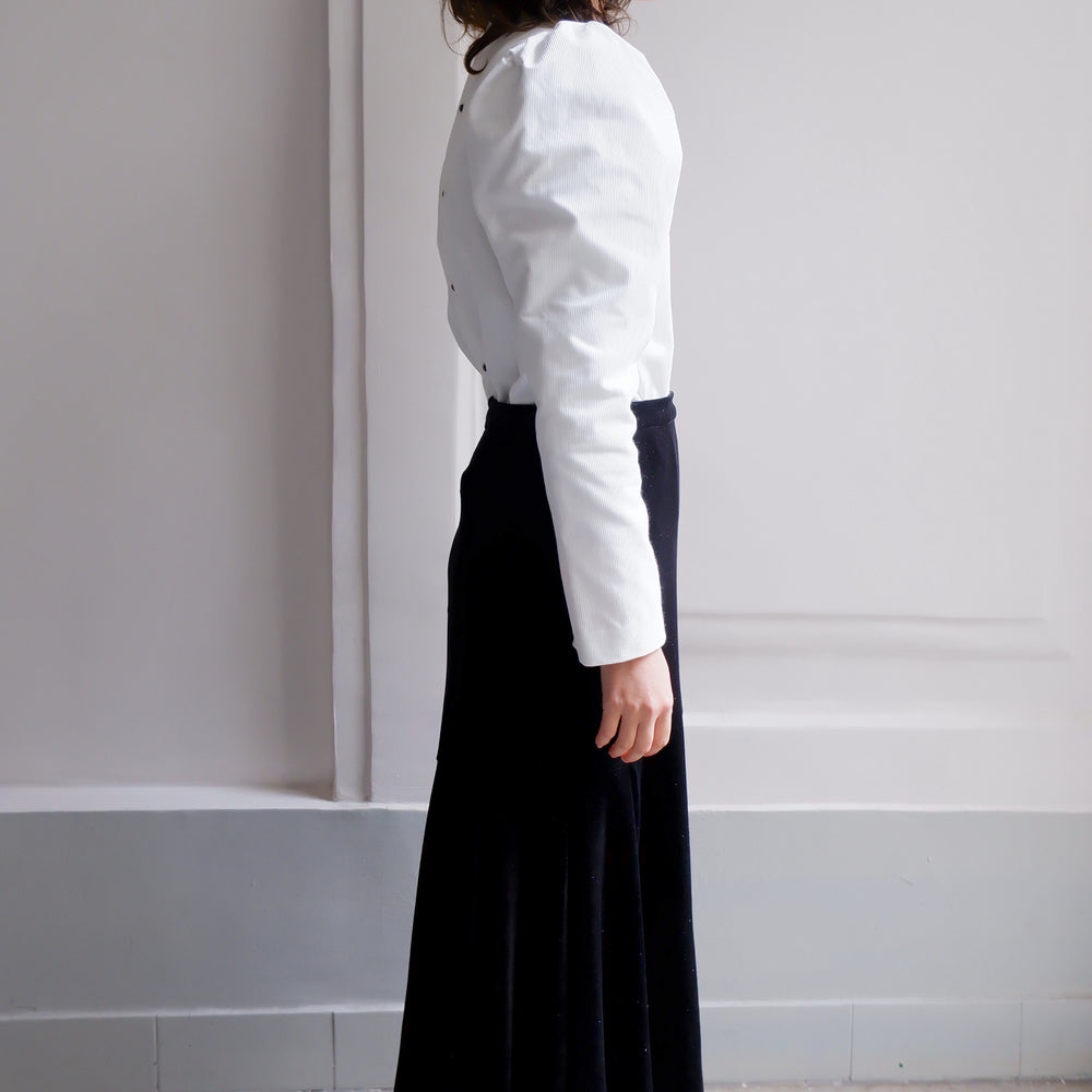 
                      
                        AUBE BLACK VELVET SKIRT
                      
                    