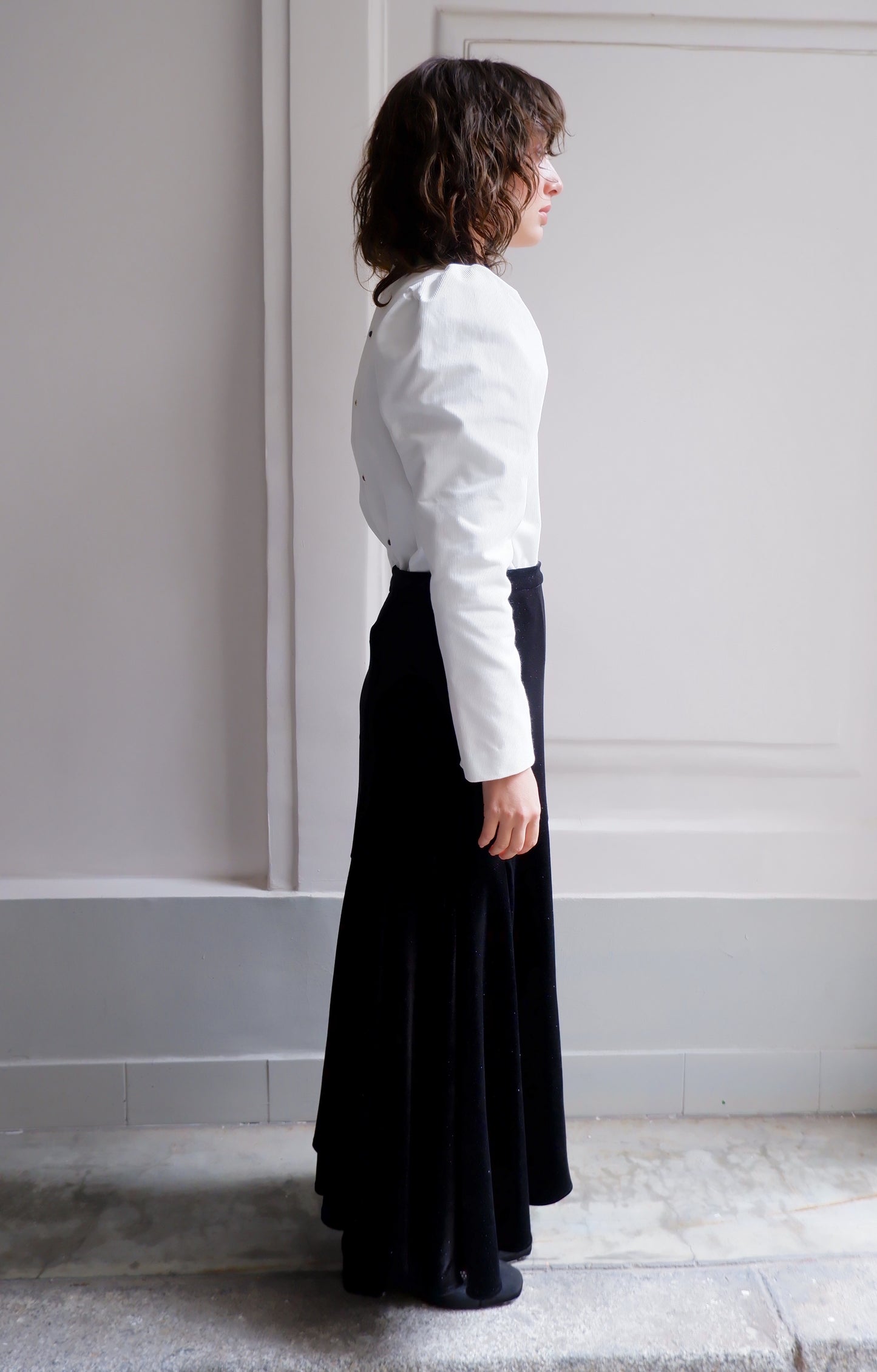Jupe Velour Noir Femme | Velours Côtelé Jupe Velour Noir Femme | Velours Côtelé