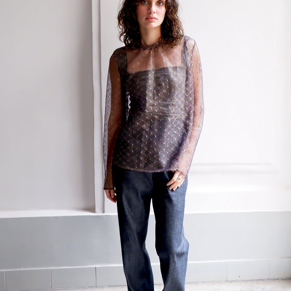 MARIANNE GOLDEN PINK LACE BLOUSE