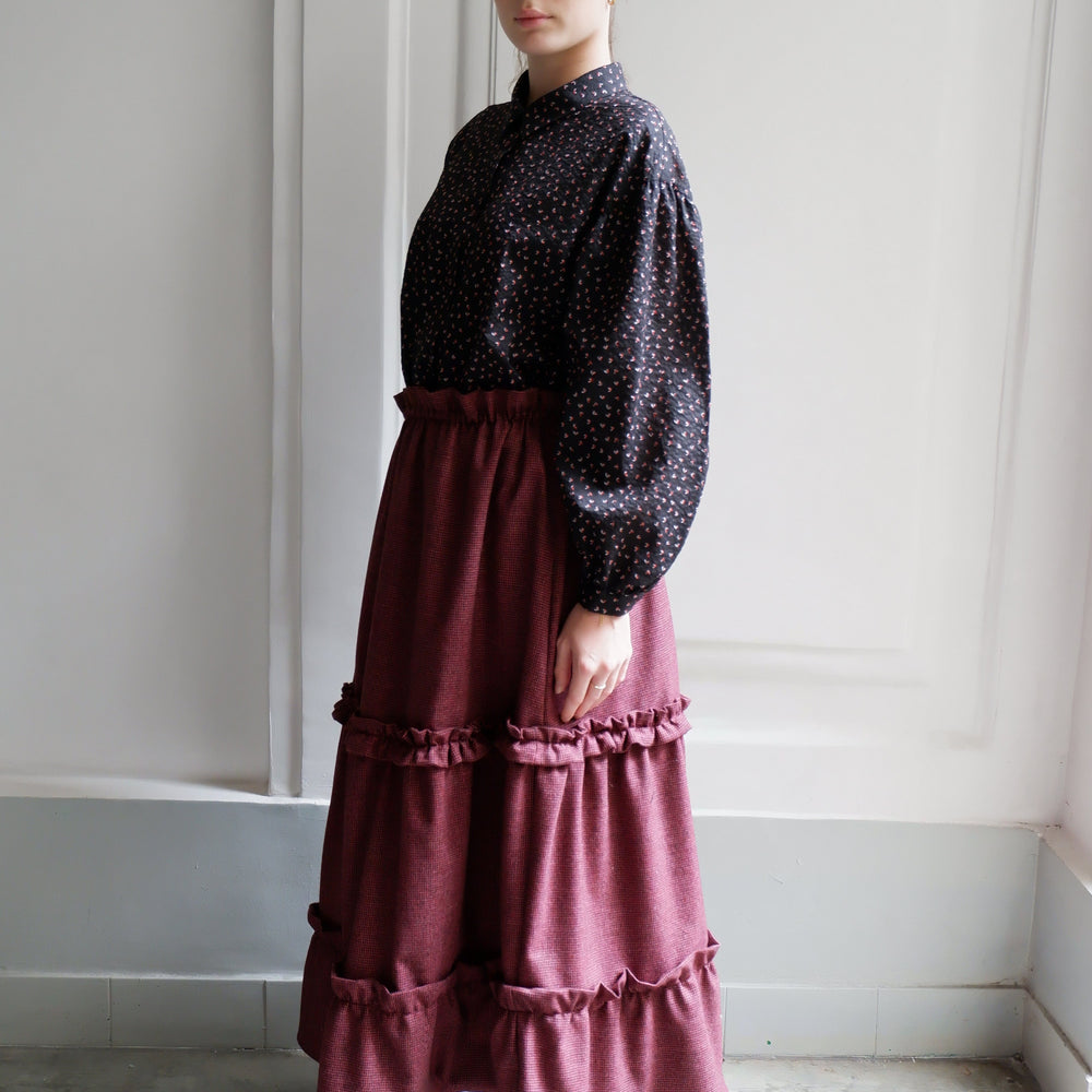 EDITH RED HEART BLOUSE