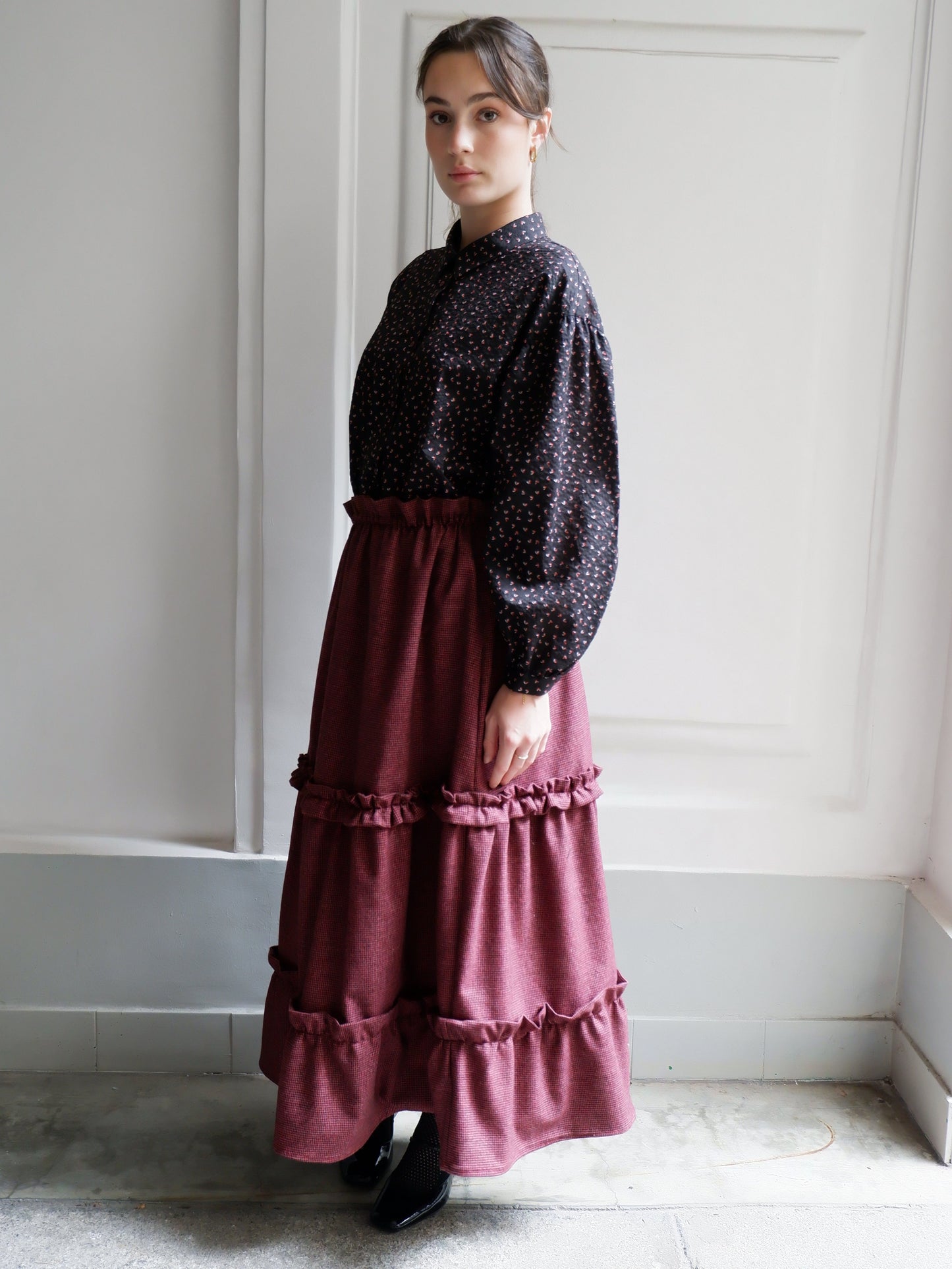 EDITH RED HEART BLOUSE