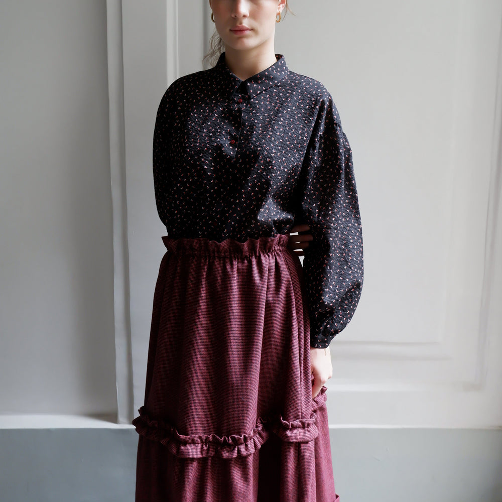 EDITH RED HEART BLOUSE