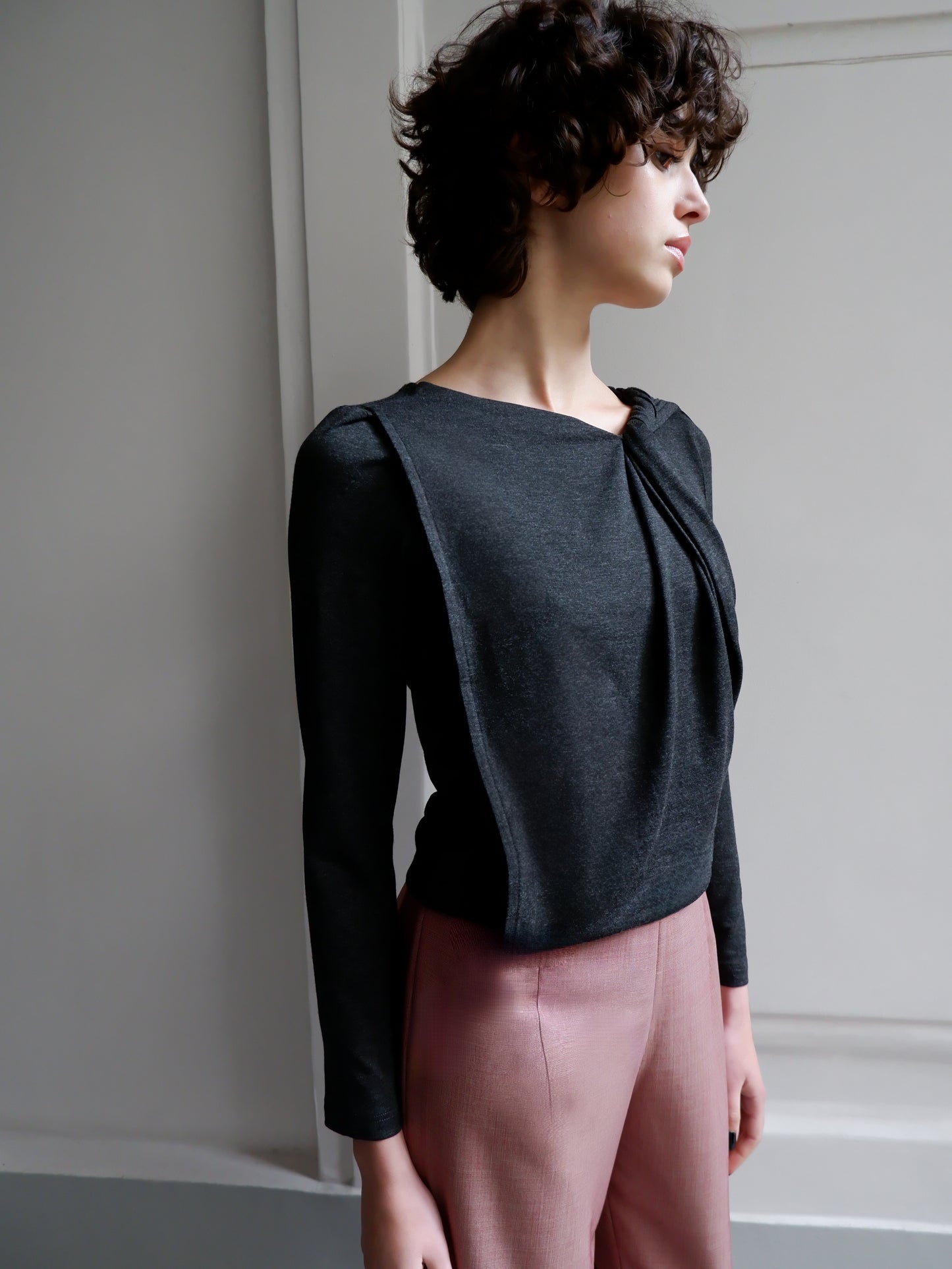 CATHERINE TOP JERSEY GRIS 