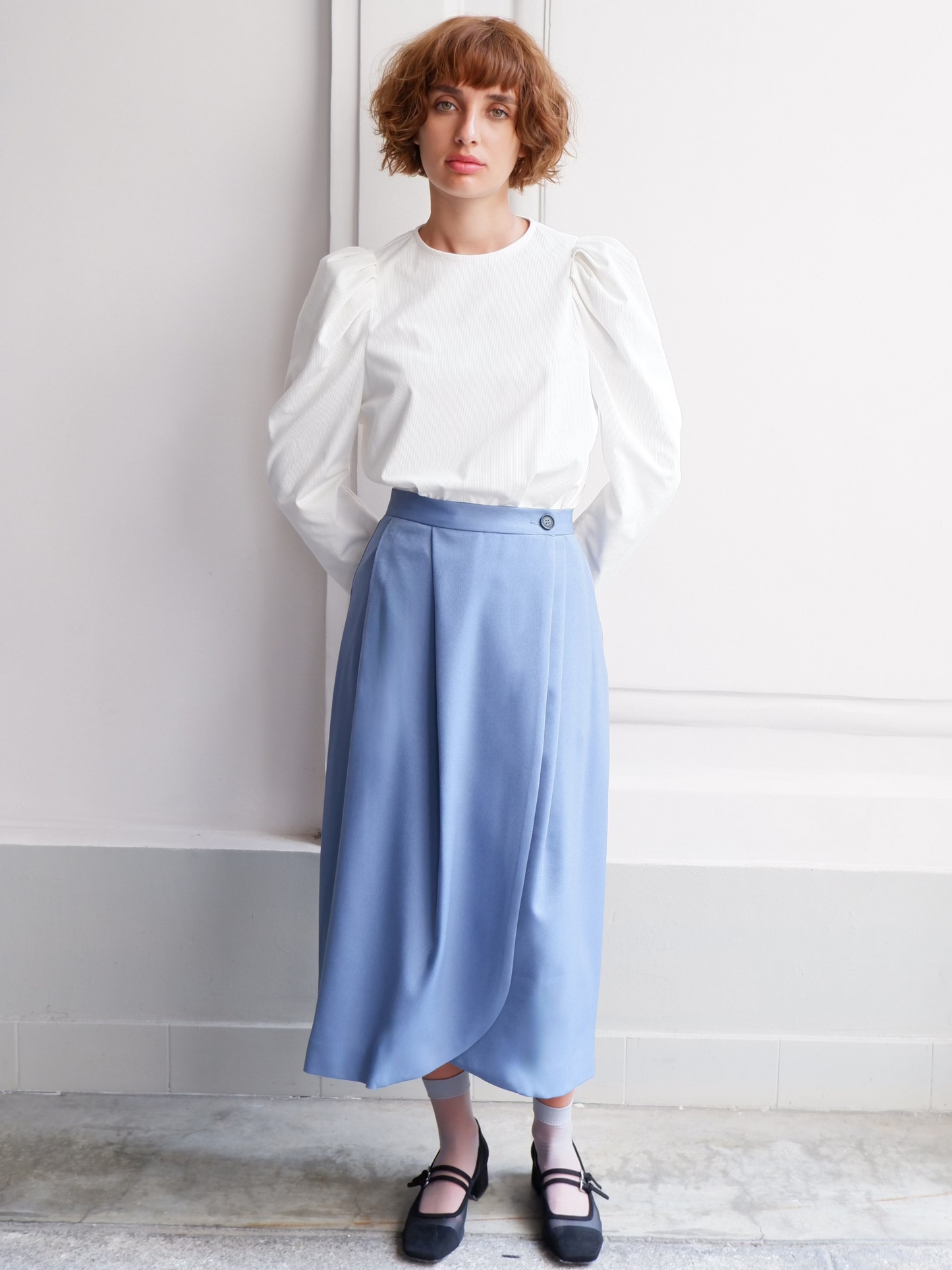 JUPE ALAIA BLEU CLAIR Fabrique by Ambali