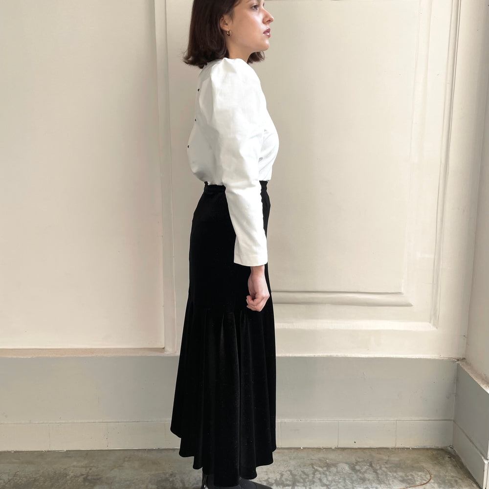 AUBE BLACK VELVET SKIRT