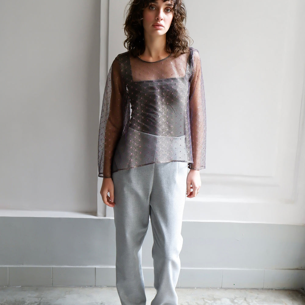 ANNE GOLDEN PINK LACE BLOUSE