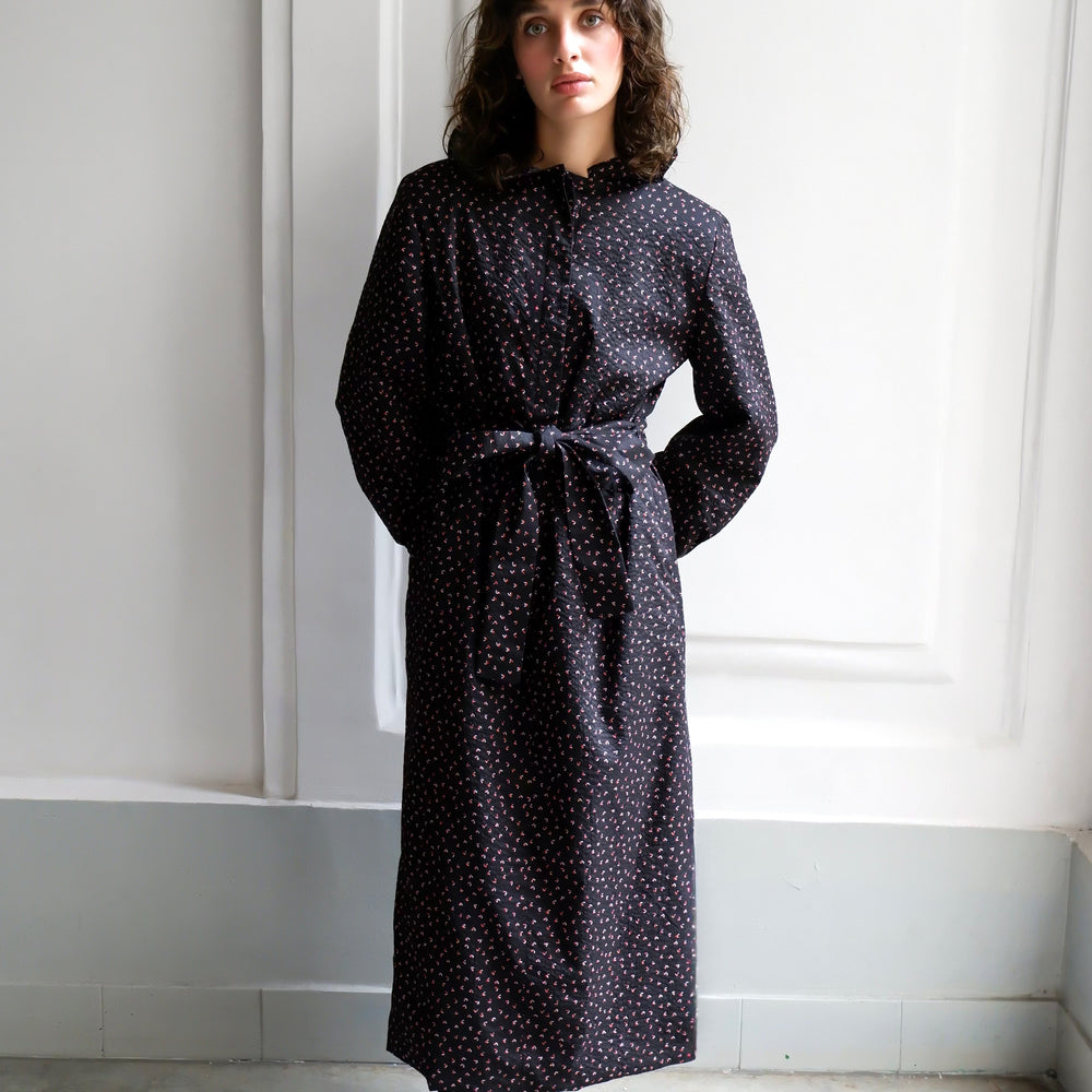 ODETTE RED HEART PRINT DRESS