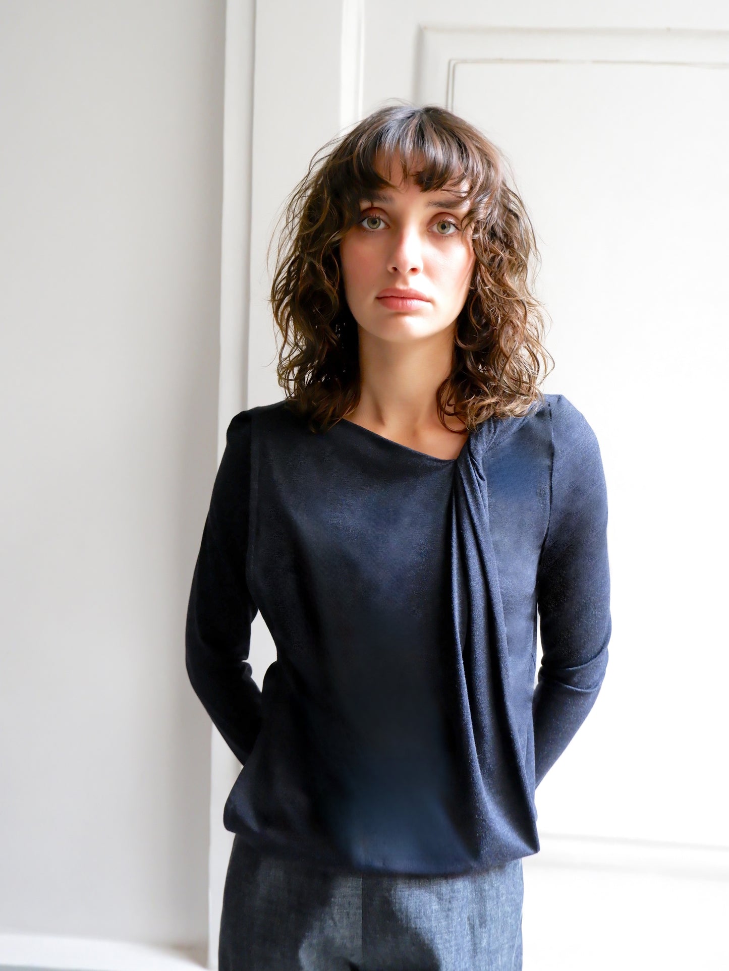 CATHERINE GREY JERSEY TOP