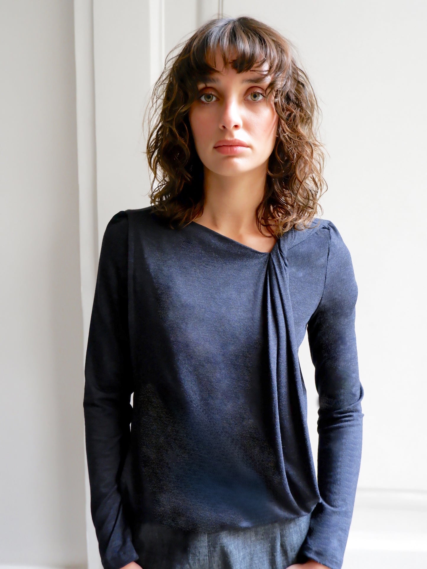 CATHERINE GREY JERSEY TOP