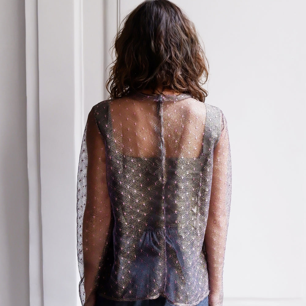 
                      
                        MARIANNE GOLDEN PINK LACE BLOUSE
                      
                    