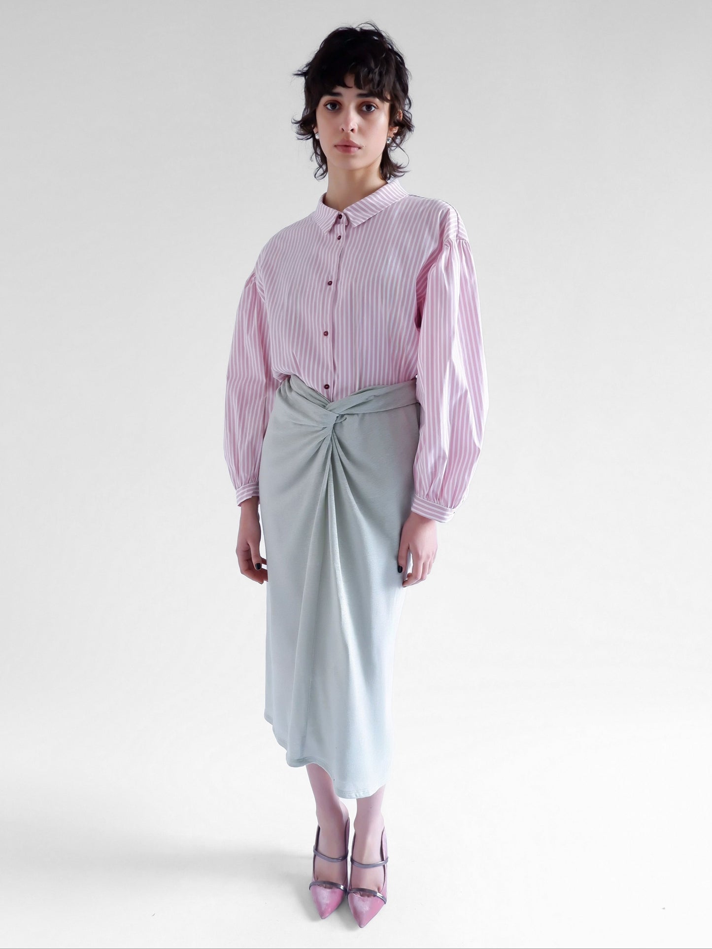 EDITH PINK STRIPES BLOUSE