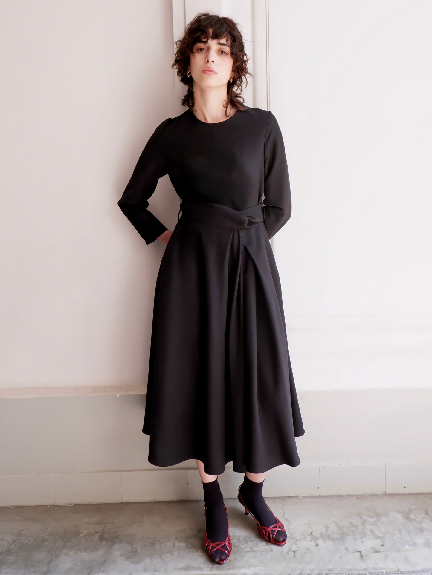 ROBE CÉLESTE L EN LAINE NOIRE