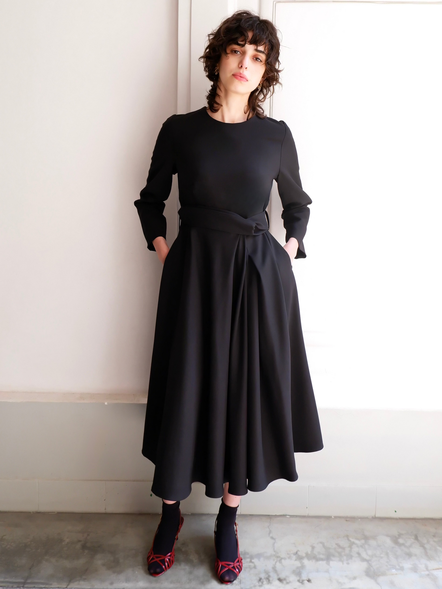 ROBE CÉLESTE L EN LAINE NOIRE