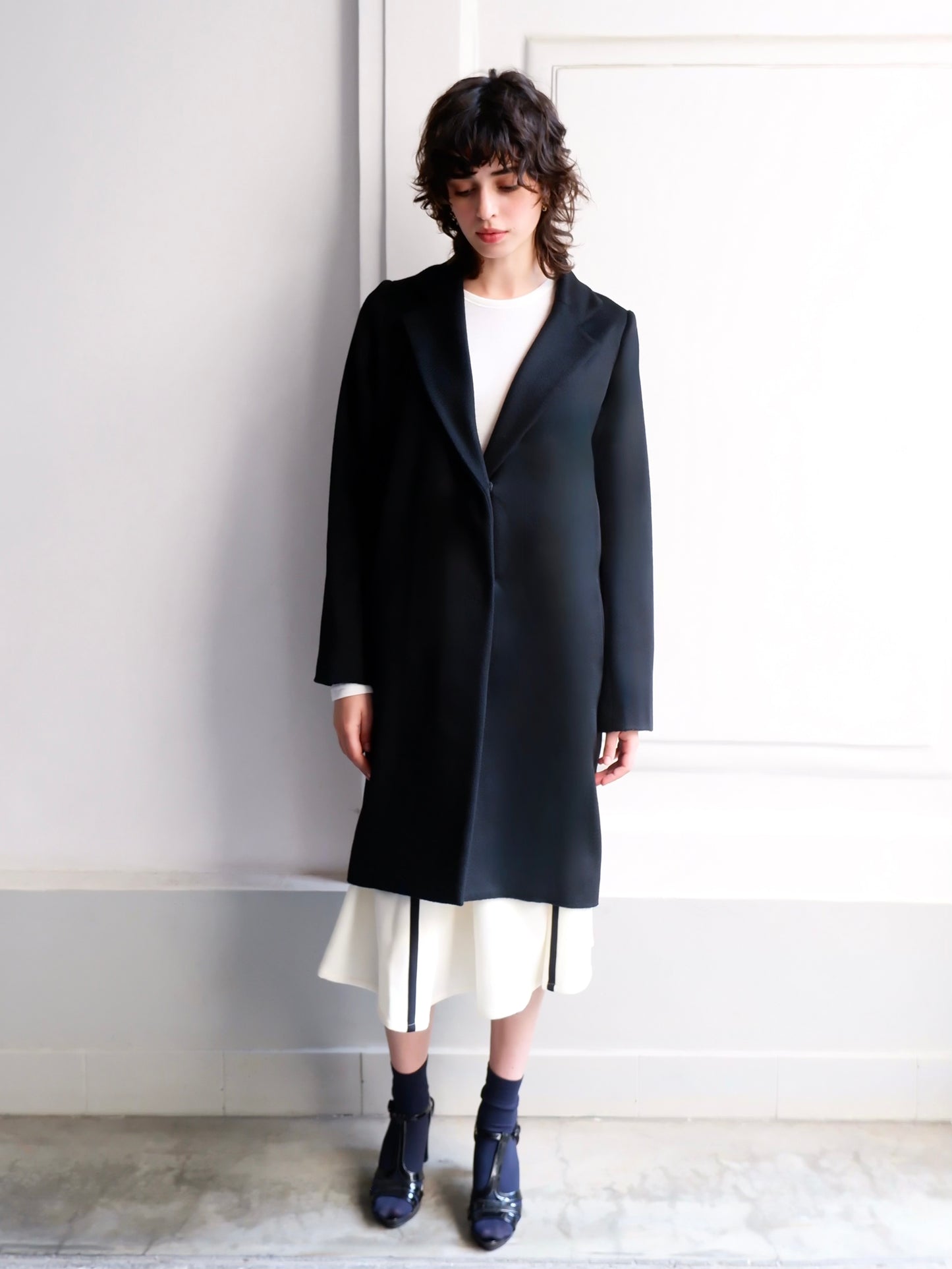 MANTEAU SYLVIE EN CACHEMIRE NOIR