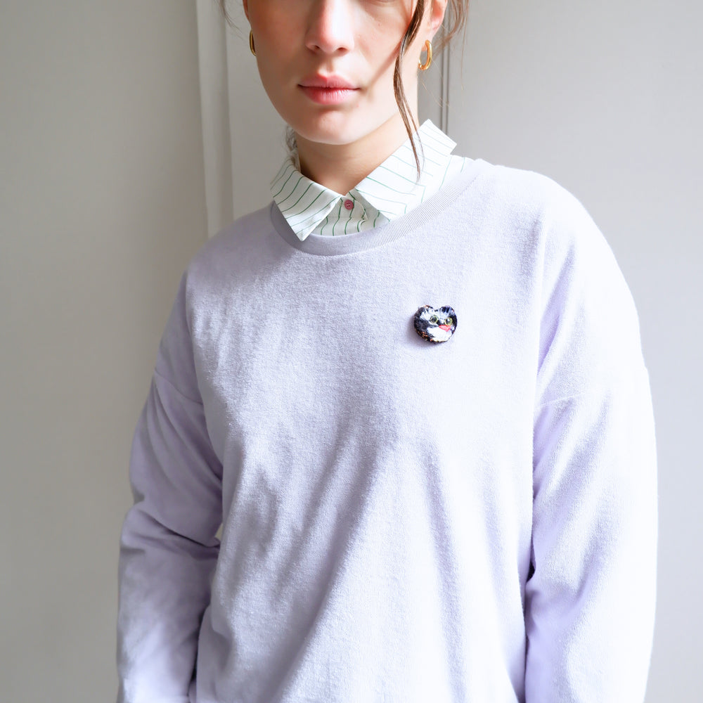CAT PURPLE SWEAT-SHIRT