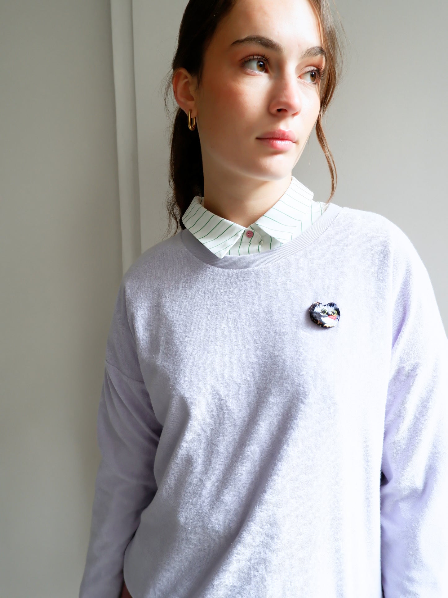 CAT PURPLE SWEAT-SHIRT